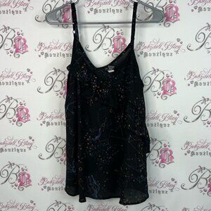 Torrid tank top stars ⭐️ sky horoscope Black Constellation Print Camisole